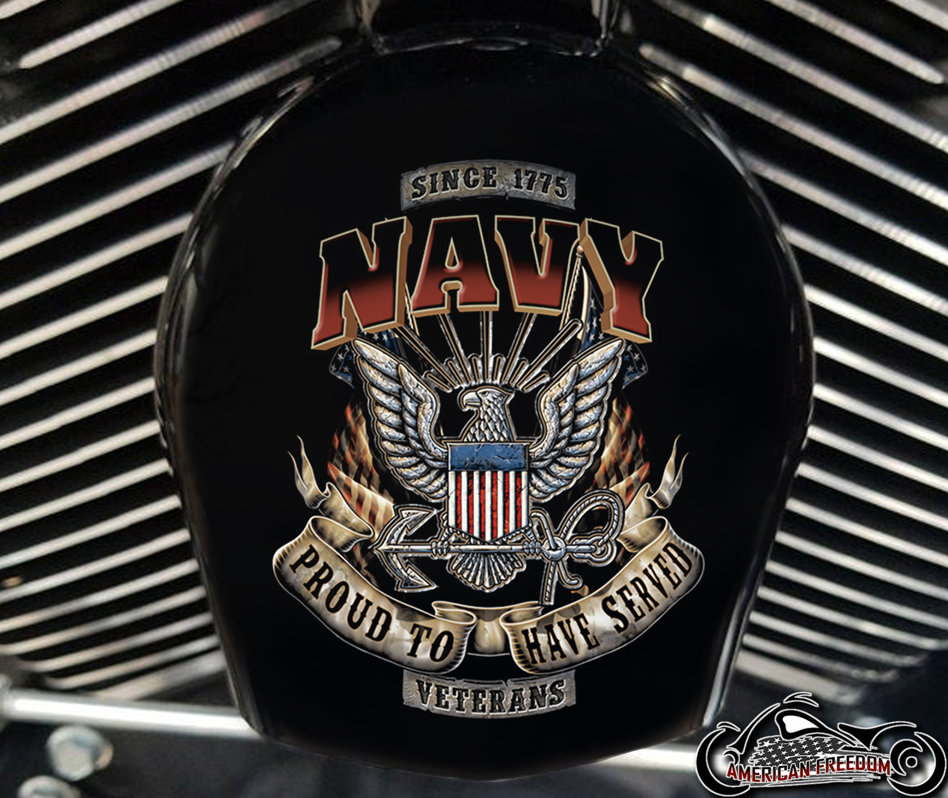 Custom Horn Cover - Proud Navy
